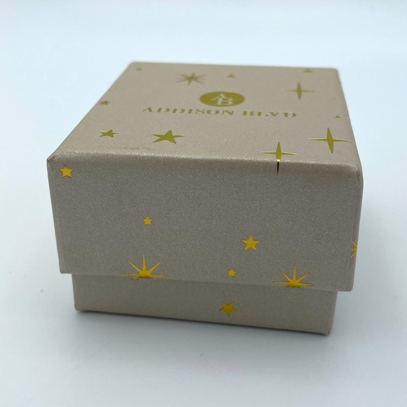 Addison Blvd Gold Tone with CZ Flower Petite Post Earrings NIB - Picture 3 of 3